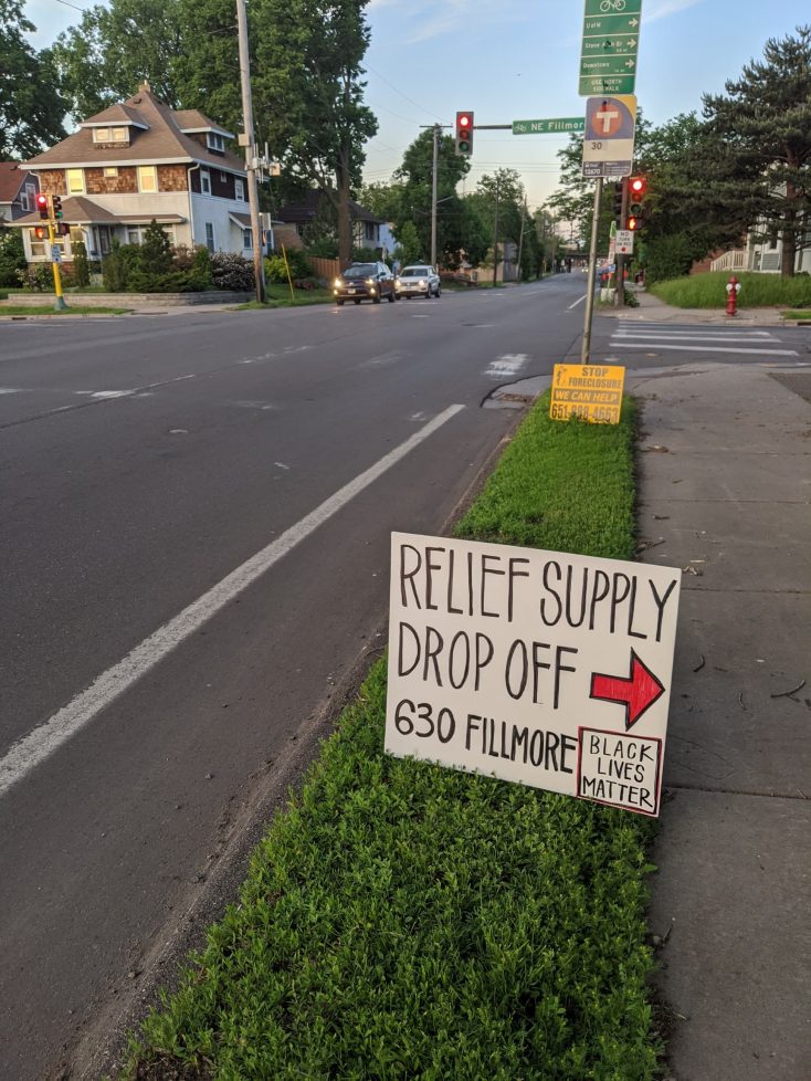 Relief Supply Drop Off at 630 Fillmore St NE